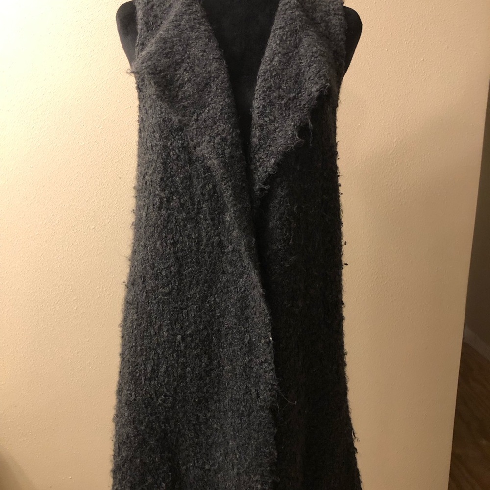 LOFT Dark Gray Knit Cardigan